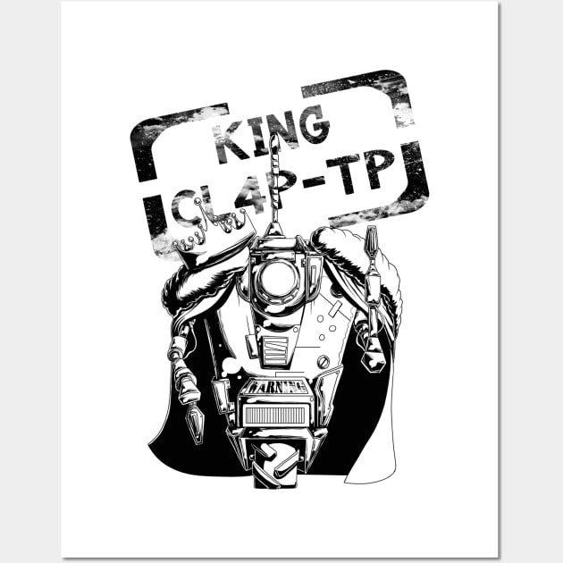 King CL4P-TP (Claptrap) Black and White Wall Art by Art of Arklin